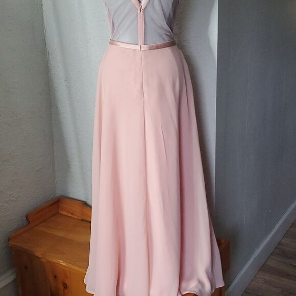 Christina Wu | Floor Length Sheer Back Gown - Picture 6 of 9